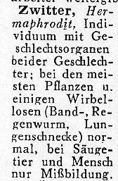 Abwertende Definition von "Zwitter". Abwertende Definition von "Zwitter"