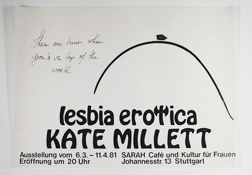 Sarah Café 1981: Ausstellung lesbia erotica